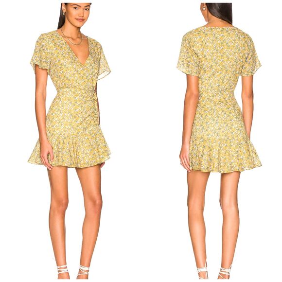 REVOLVE BB DAKOTA Boho Cottage Ditsy Floral "Big Flirt Energy" Mini Dress Large - Picture 1 of 11